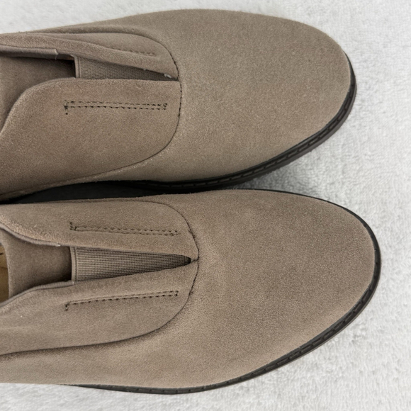 Clarks Airabell Sky Pebble Suede Beige Women’s 9.5 Leather Platform Slip On NWOB - Picture 2 of 8